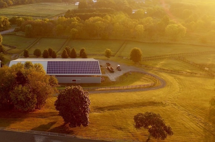 Agriculture installation de panneaux solaires